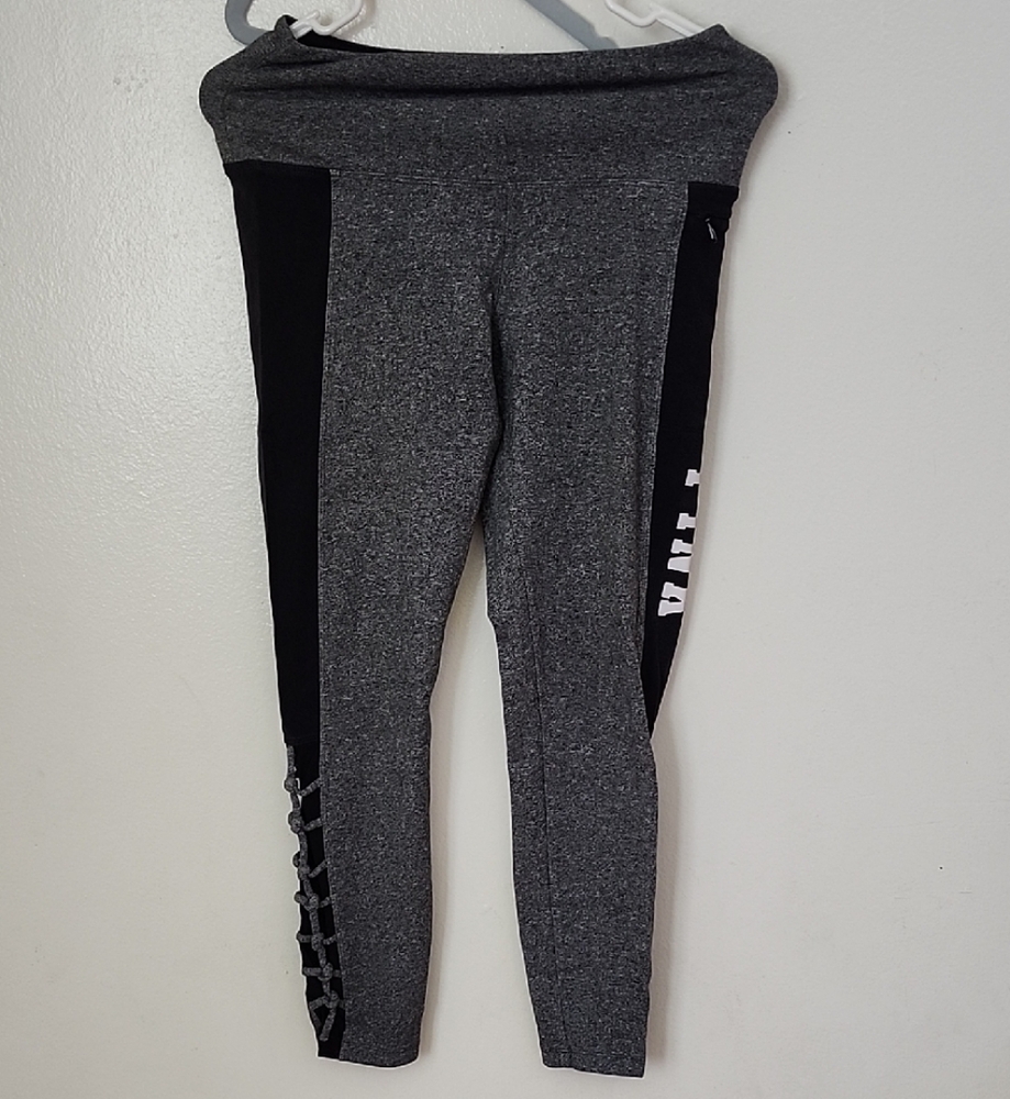 PINK Victoria's Secret Charcoal and Black Kids Leggings